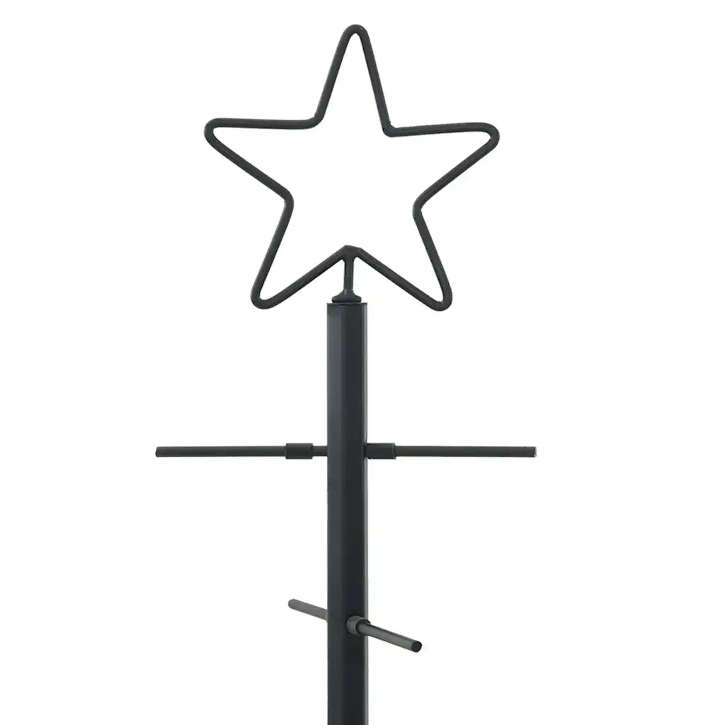 Albero di Natale in metallo con supporto Nero 59,5 cm 42019175