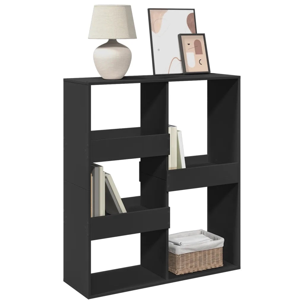 Libreria Divisorio-Scaffale per Libri-Mobile di Stoccaggio Nero 100x33x115 cm