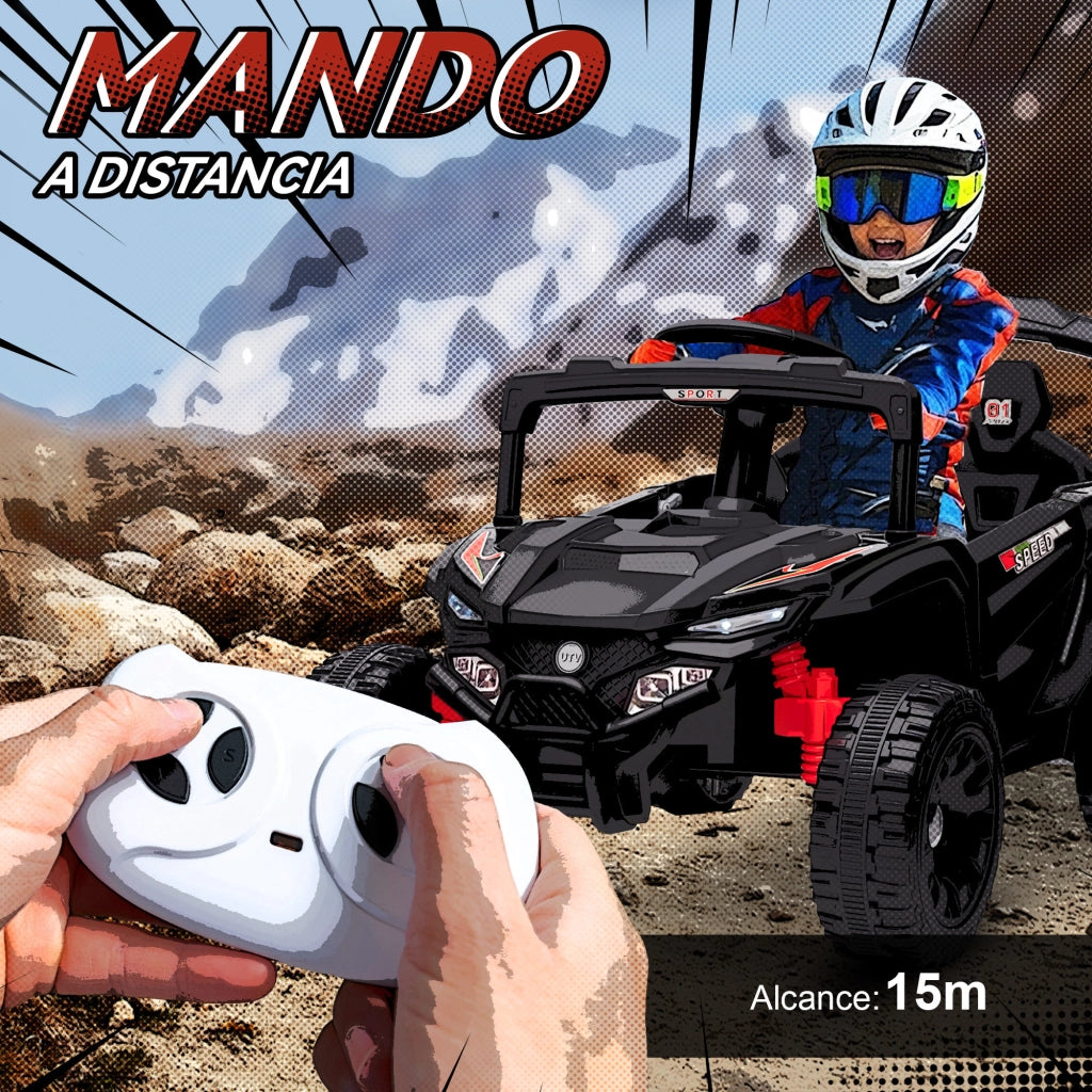 Auto Bambini Elettrica 12V ¨C zephmum ¨C Nero