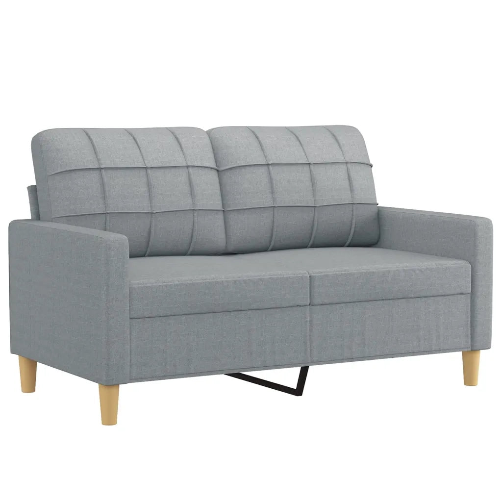 Set di Divani 3 pz con Cuscini Grigio Chiaro in Tessuto 3201314