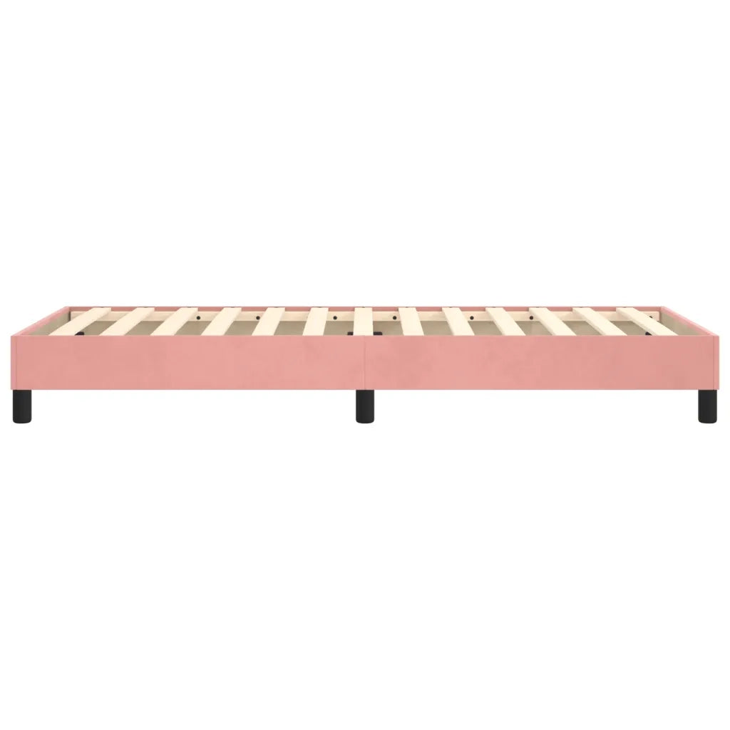 Struttura Letto a Rete a Molle Rosa 90x190 cm in Velluto 3120747