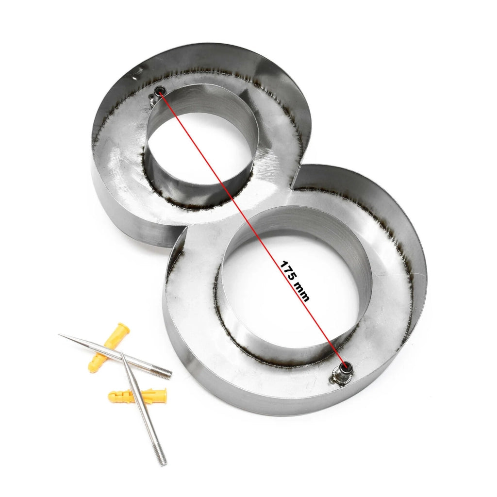 Targa con numero civico "8" Arial antracite 3D 20cm acciaio sottile resistente alle intemperie 16_0001445