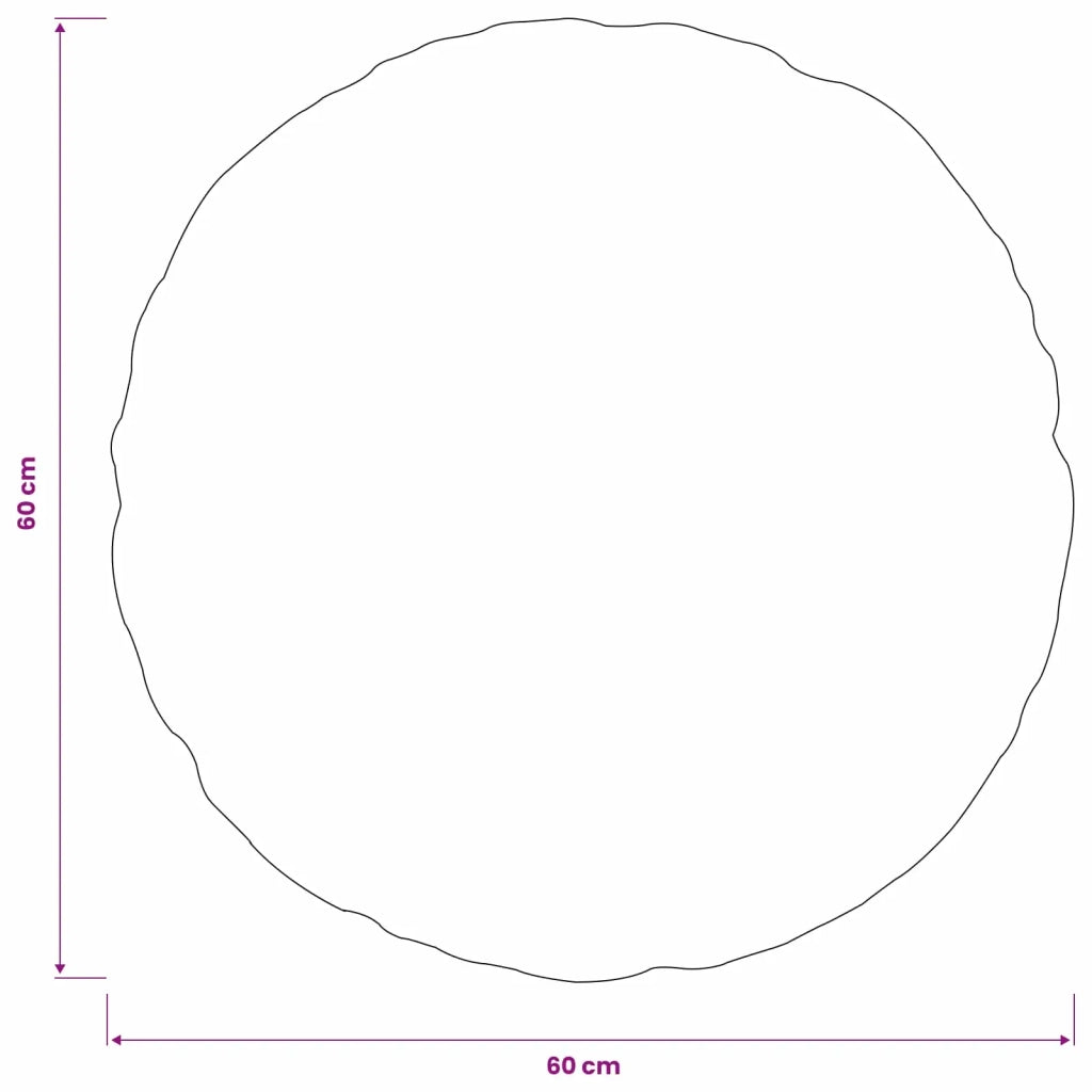 Federa 2 pz HEERLEN Grigio Chiaro Ø 60 cm Tessuto Chenille 922957