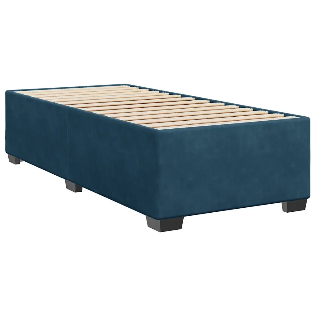 Giroletto a Molle con Materasso Blu 80x200 cm in Velluto 3293072