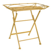 Tavolino in metallo giallo 60x40x58h