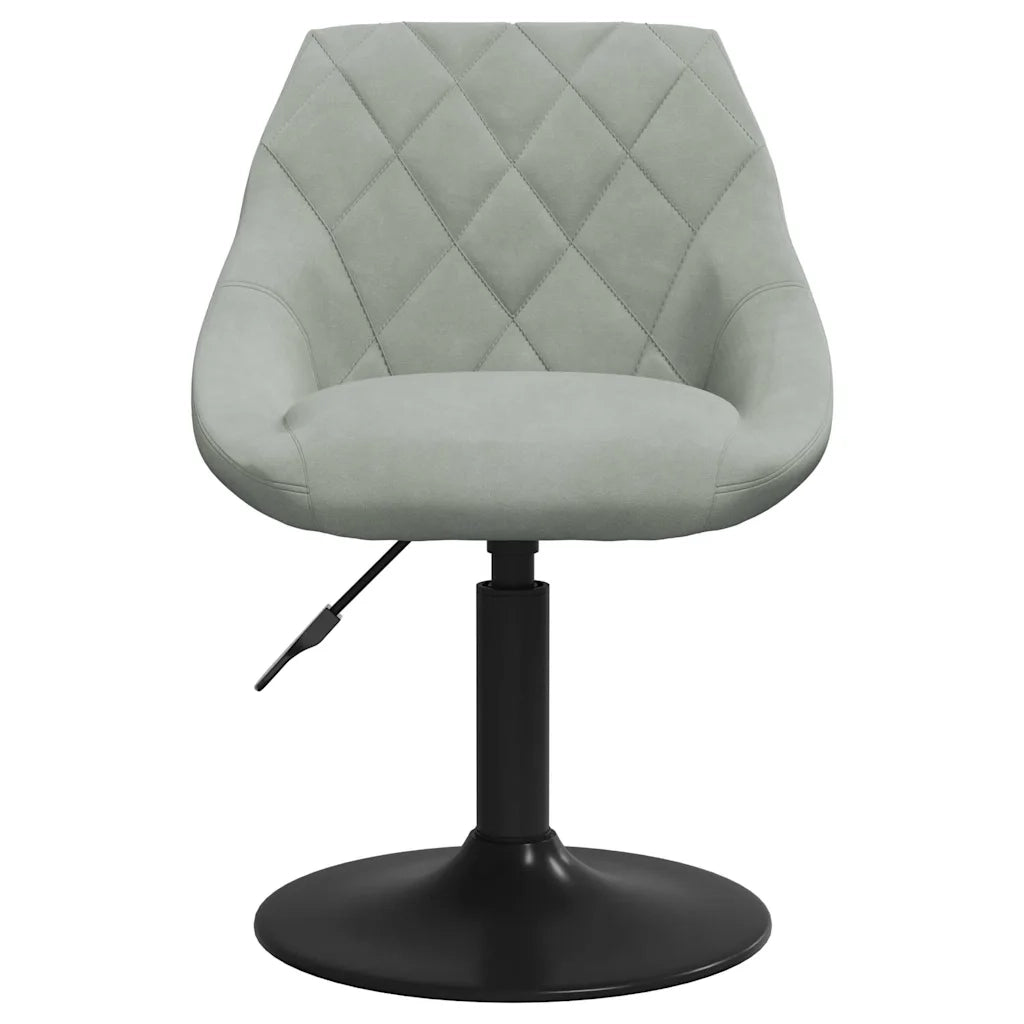 Sgabello da Bar Grigio Chiaro in Velluto 335316