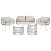 Set di copricuscini da esterno per sedile e schienale Beige resistente stile minimalista