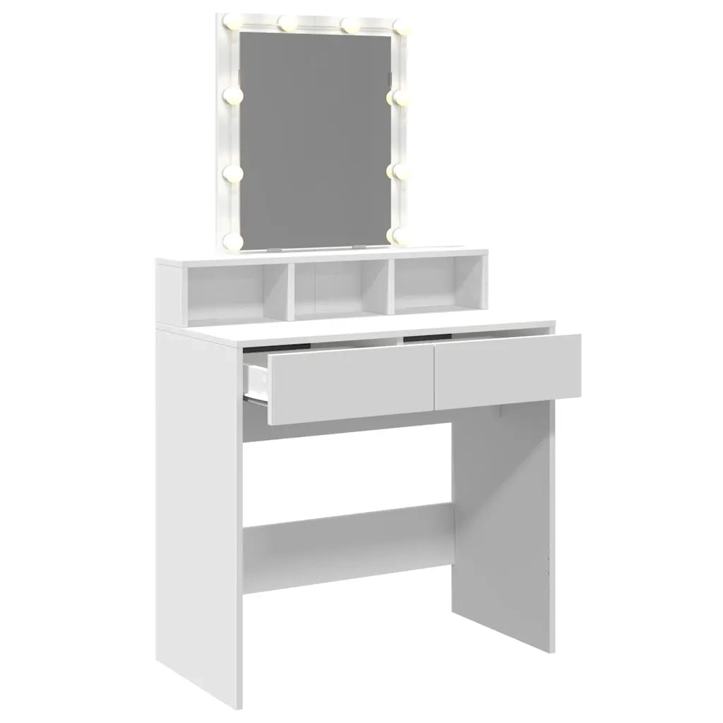 Toeletta con LED Bianca 80x41x144,5 cm 848178