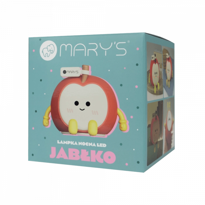 Mary's Lampada Notturna Wireless LED Mela Rossa 0,6W