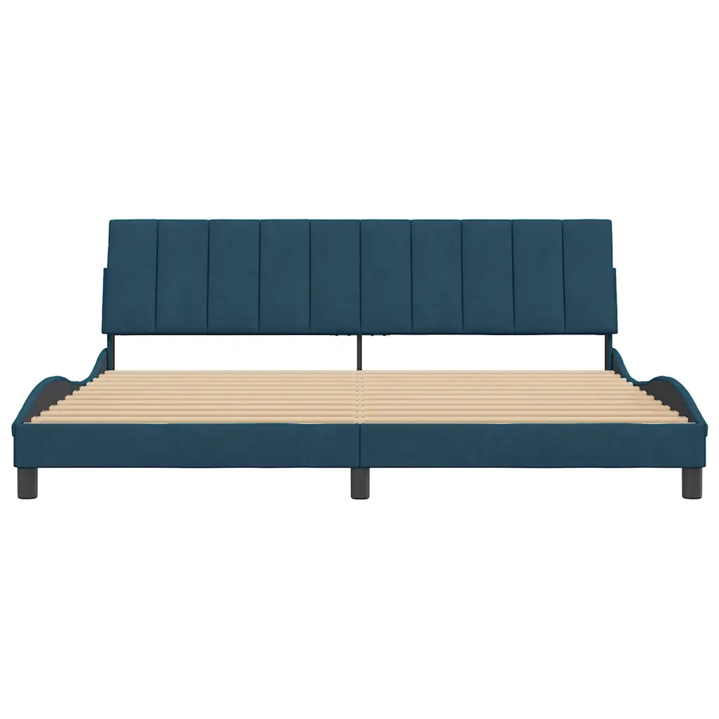 Giroletto senza Materasso Hanko Blu 200x200 cm in Velluto