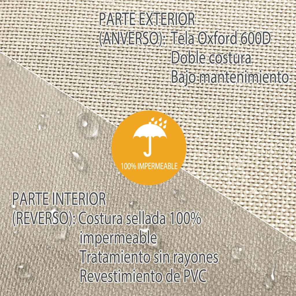 Copridivano per Esterno ¨C Minimal ¨C Grigio 152x87x79cm 600D Oxford