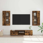 Set mobile TV con cassetto FLORIN Rovere fumé Legno multistrato