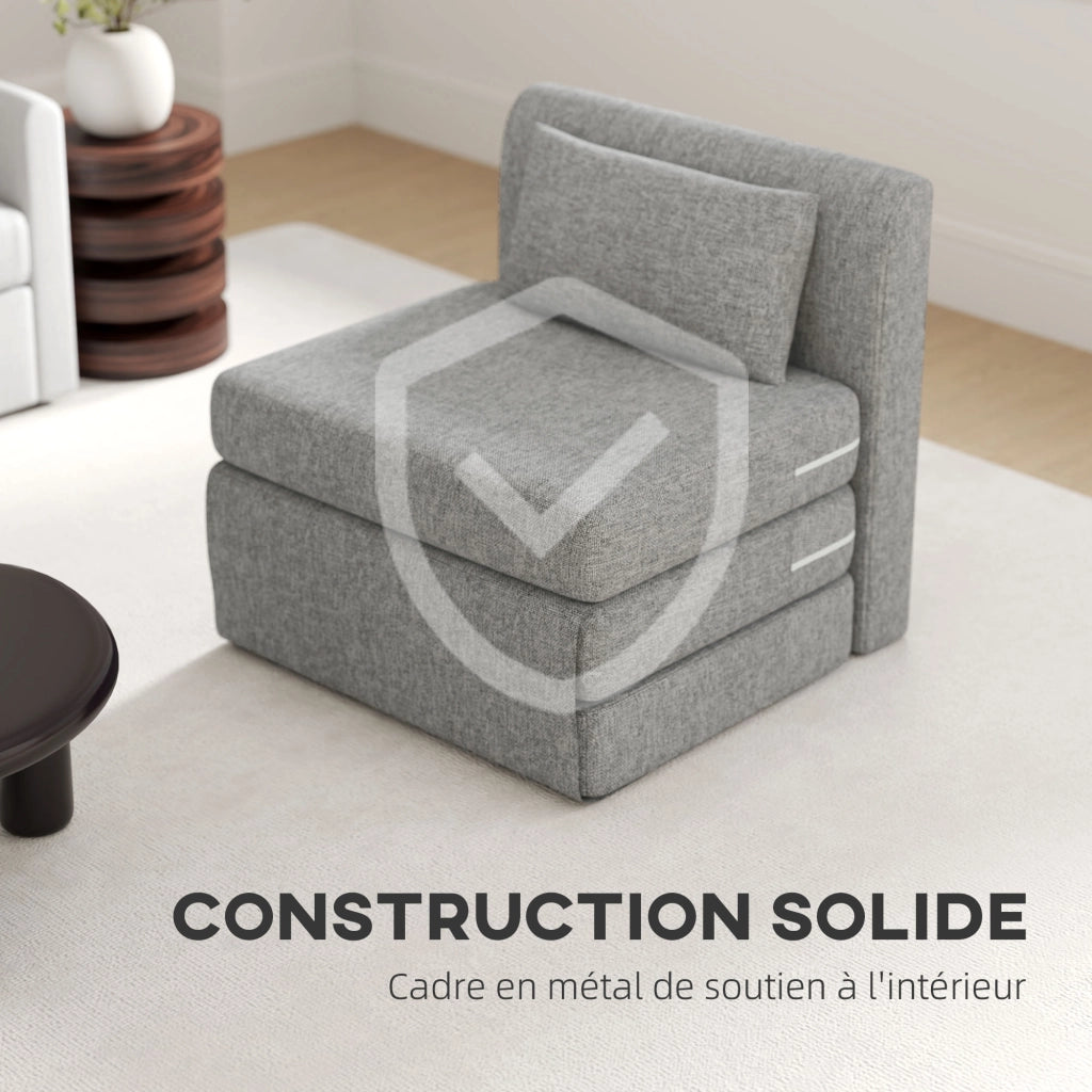Poltrona a dondolo pieghevole con cuscino ¨C Minimal ¨C Grigio