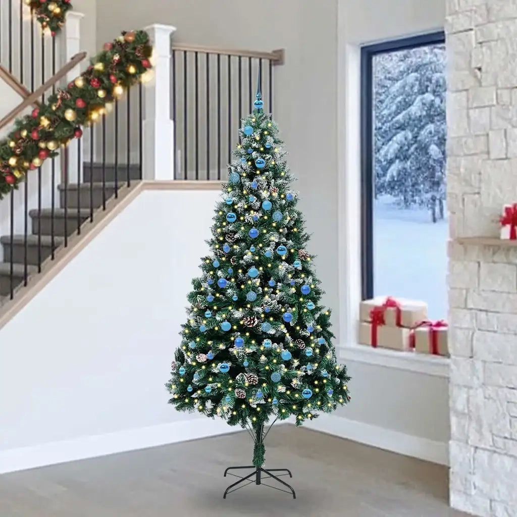 Albero di Natale artificiale con 300 LED Verde 240 cm