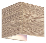 Applique cubo legno LED 7W rovere bianco Cinnamon Rabalux