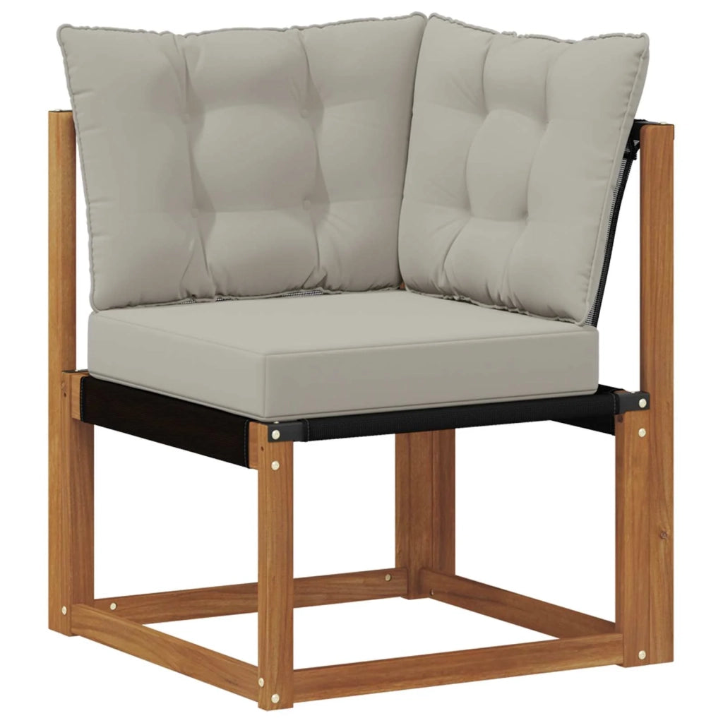 Set di divani da esterno 5 pcs Naturale e Grigio Chiaro 3381943
