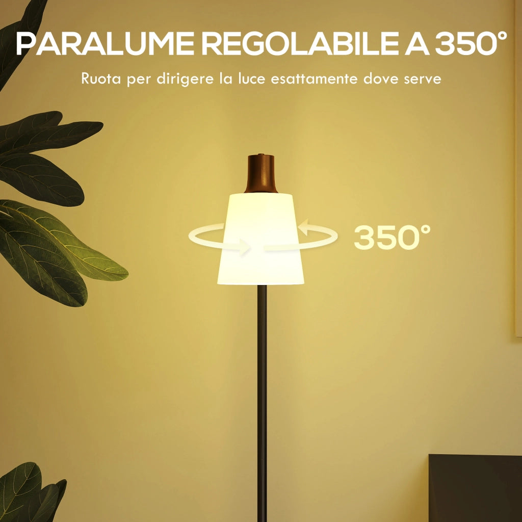 Lampada da Terra LED con Testa Girevole ¨C Minimal ¨C Nero