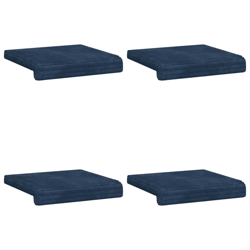 Cuscino per panchina 4 pcs Corduroy Morbido Blu navy 42043146