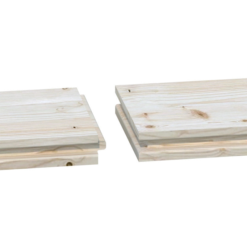 Pavimento in legno per casetta Lydia C, base con travi impregnate e perline abete naturale da esterno - Esterni da Vivere