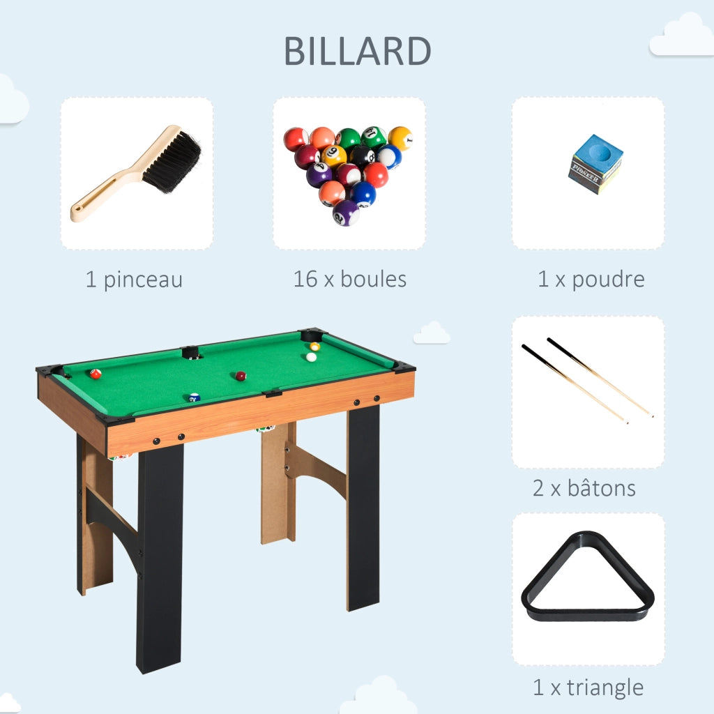 Tavolo da gioco 4 in 1 ¨C zephmum ¨C Legno 92x78x80 cm