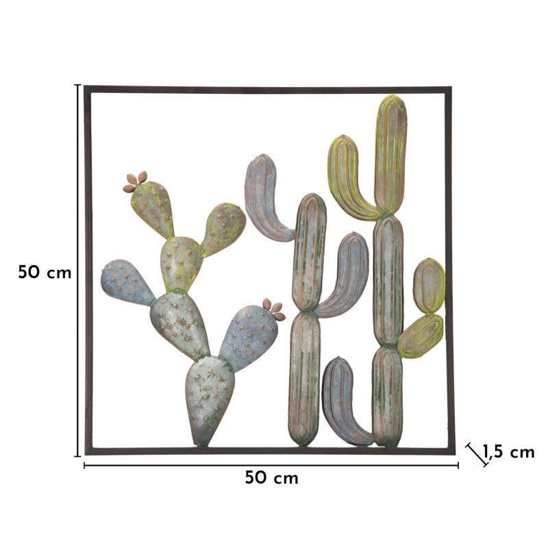 Pannelo In Ferro Cactus-frame -c- cm 50x1,3x50
