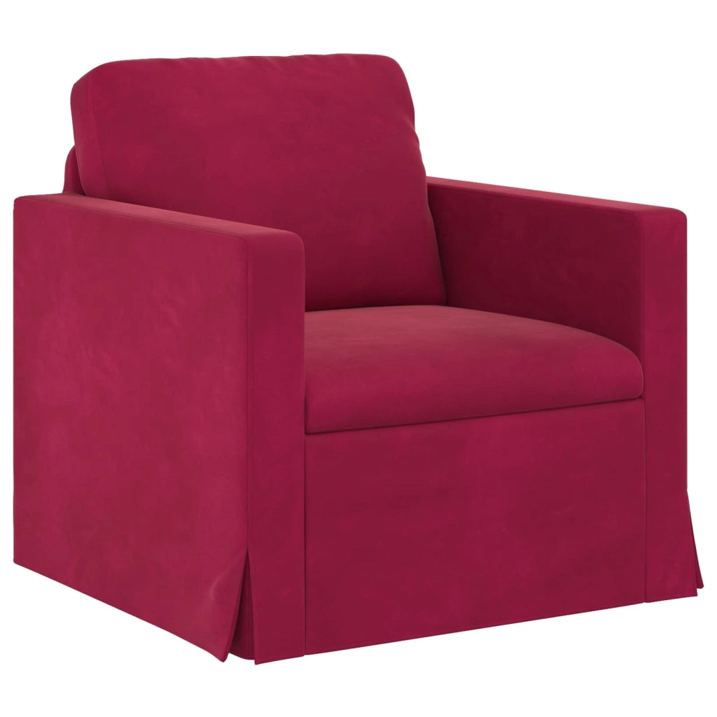 Set di divani 2 pcs Rosso Vino 198 x 78 x 80 cm Velluto 3407600