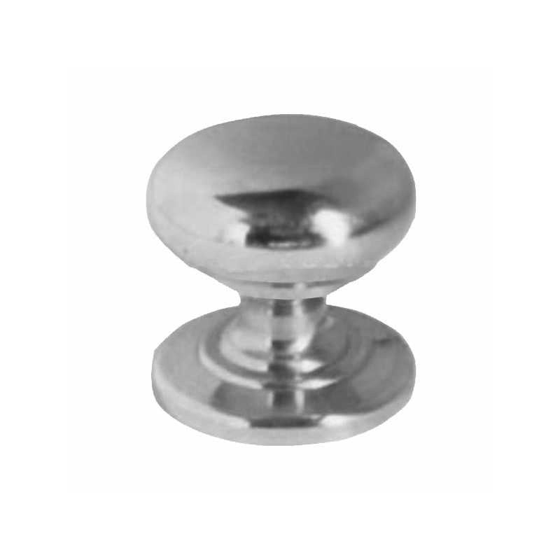 Pomolo Tondo Ghiera Ottone Cromato mm 30