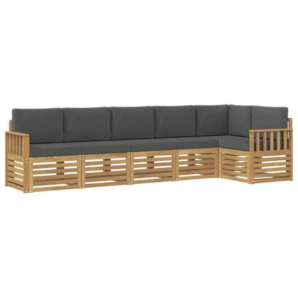 Set di divani da esterno 6 pcs Bianco e Antracite 3391907