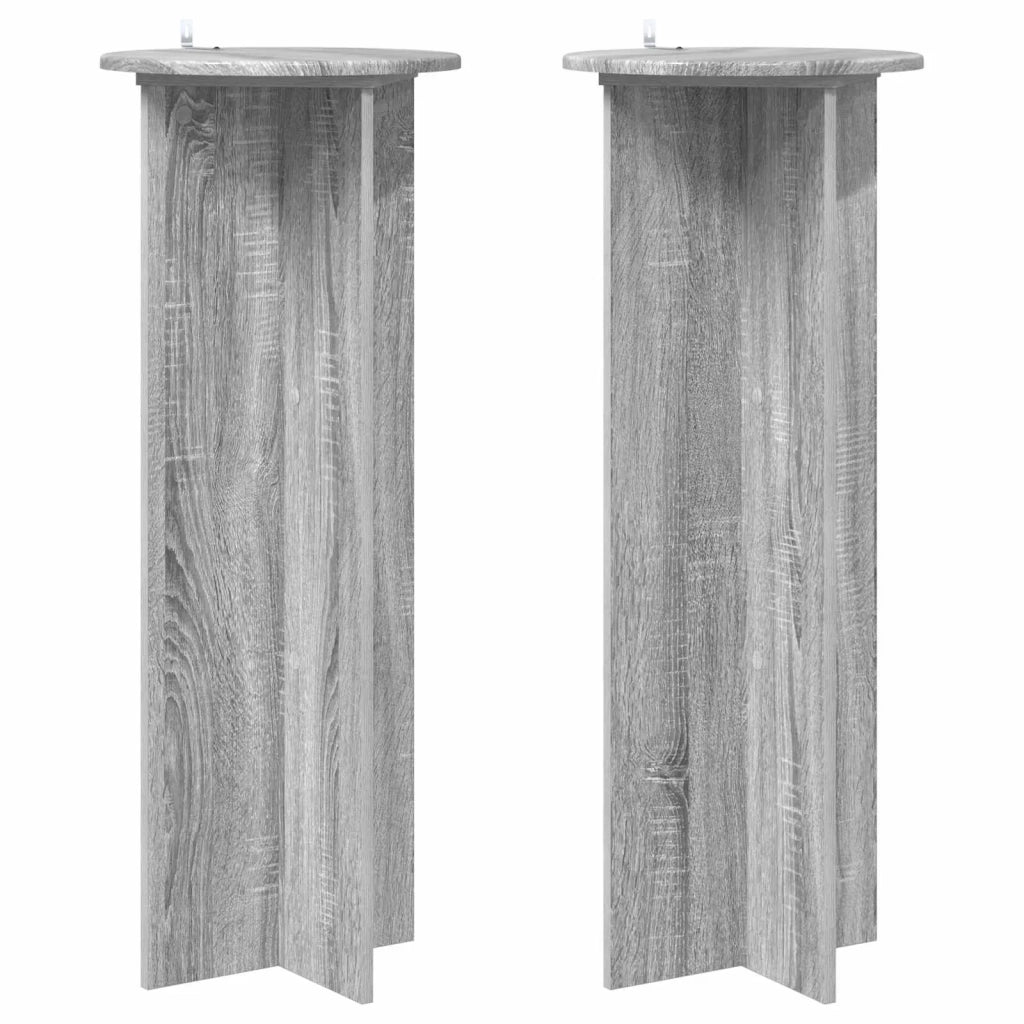 Supporto per piante 2 pz Grigio Sonoma Ø40 x 100 cm 899696