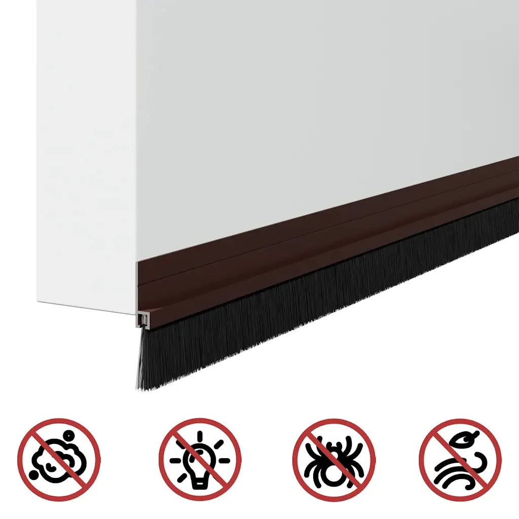 Spazzole per porte autoadesive 12 pz Marrone 100 cm CFW9845287