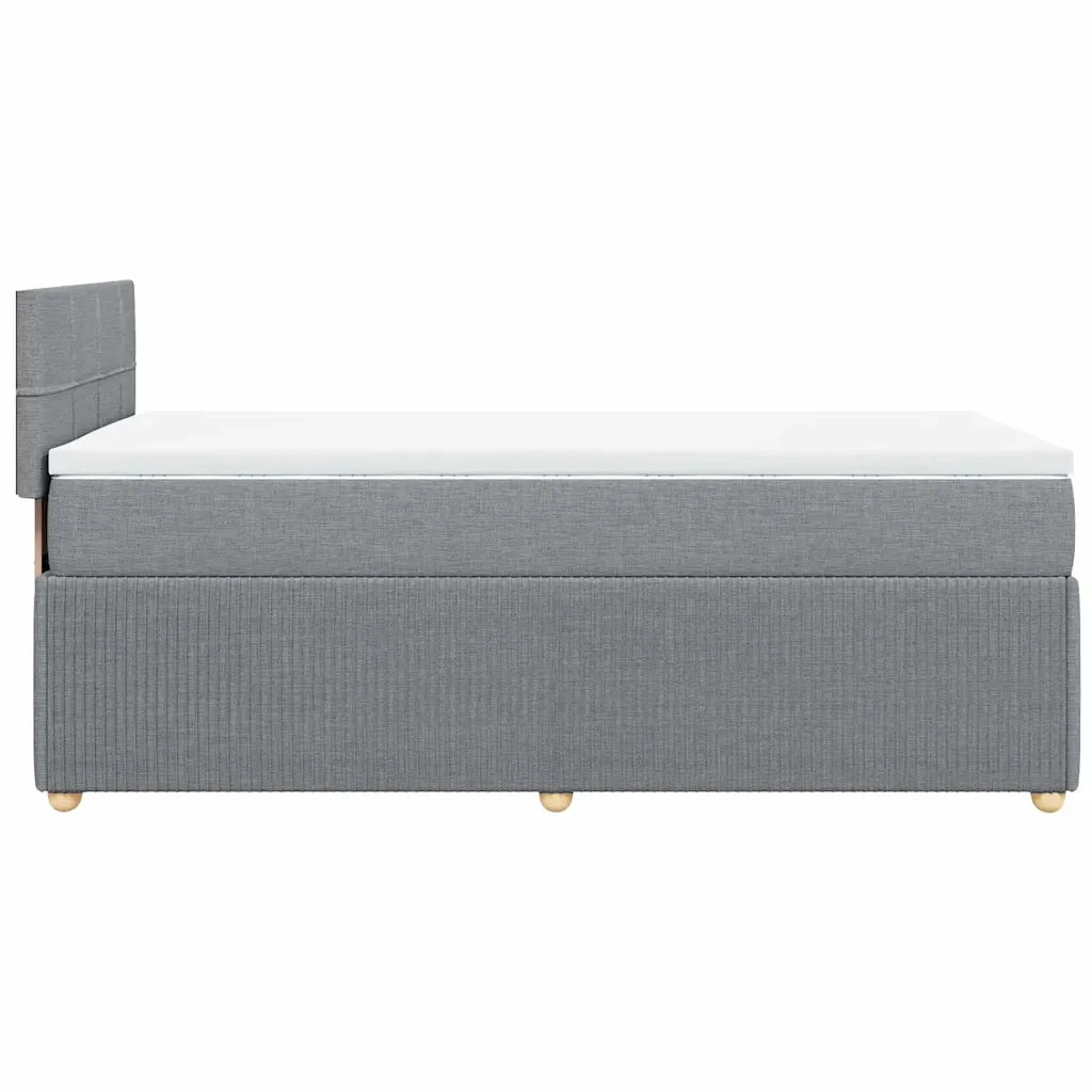 Giroletto a Molle con Materasso Grigio Chiaro 90x200 cm Tessuto 3289639