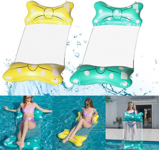 Materasso gonfiabile 4-in-1 - Materasso per acqua - Poltrona da giardino - Sedia da drift - Sella da sport - Materasso gonfiabile pieghevole e compatto - Air mattress