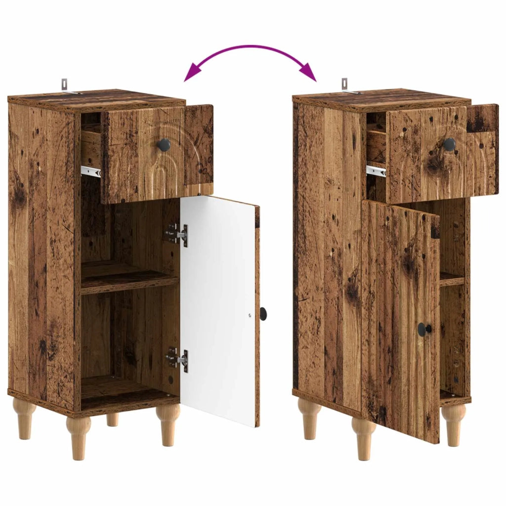 Set di Armadi da Bagno da 2 Pezzi ALKMAAR Legno antico 3417997