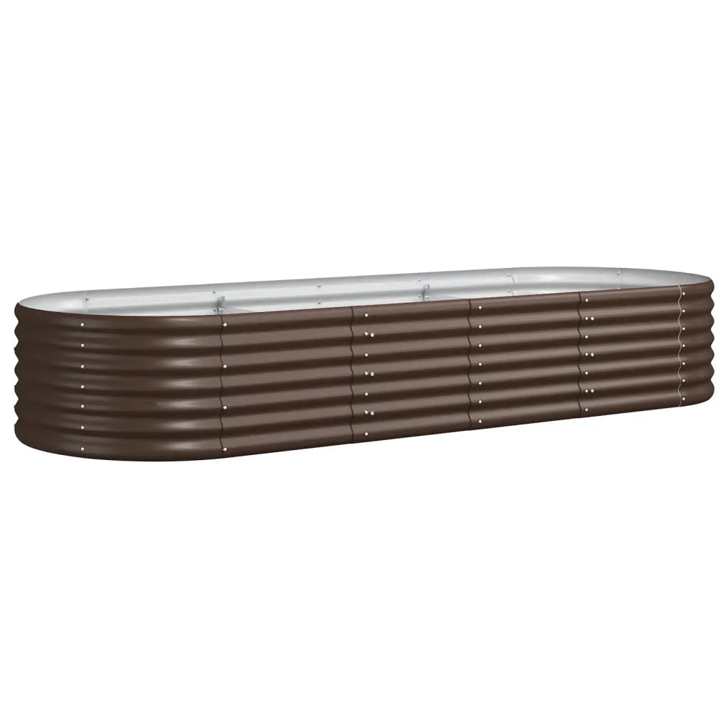 Letto Giardino Acciaio Zincato 224x80x36cm Marrone 318920