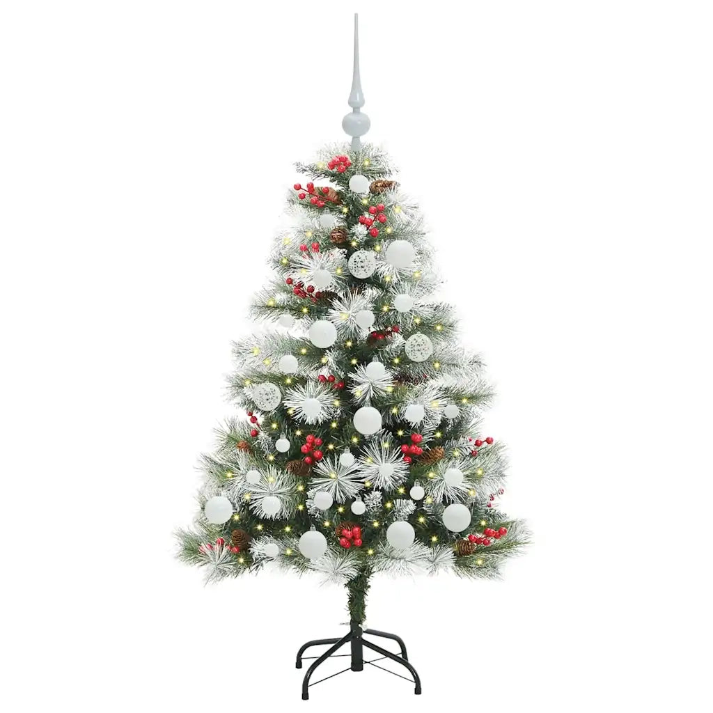 Albero di Natale artificiale Verde e bianco 120 cm 3395164