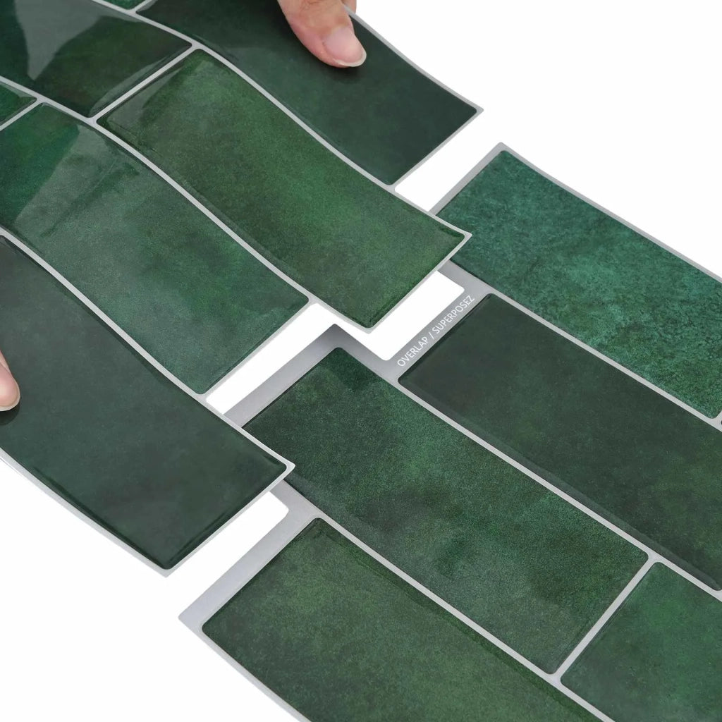 Piastrella subway 50 pcs Verde Scuro 29 x 21 cm 42046143