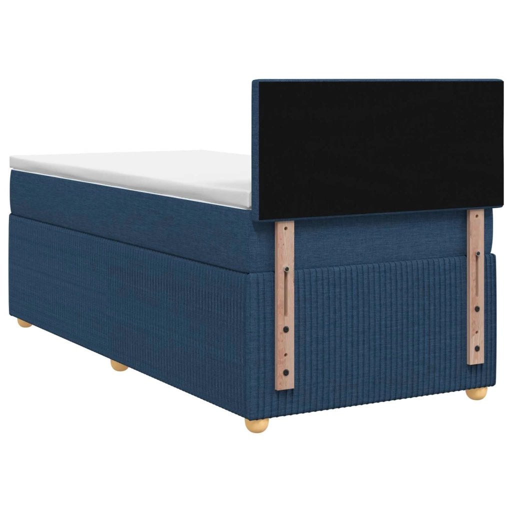 Letto box spring con materasso Blu 90 x 200 cm Tessuto 3451383