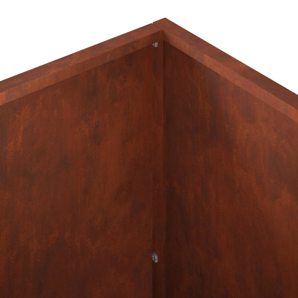 Vaso da giardino 2 pz Ruggine 80 x 50 x 50 cm Acciaio Corten 8005273