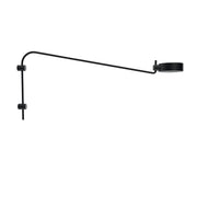 Zafferano Super O Lampada a led da parete con braccio Nera ricaricabile e dimmerabile