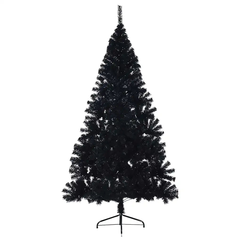 Albero di Natale artificiale con luci integrate Nero 180 cm PVC 3397143