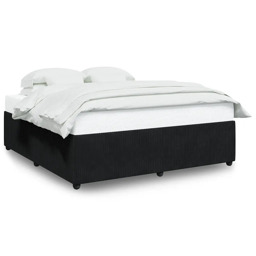 Giroletto senza Materasso Nero 200x200 cm in Velluto 3285032