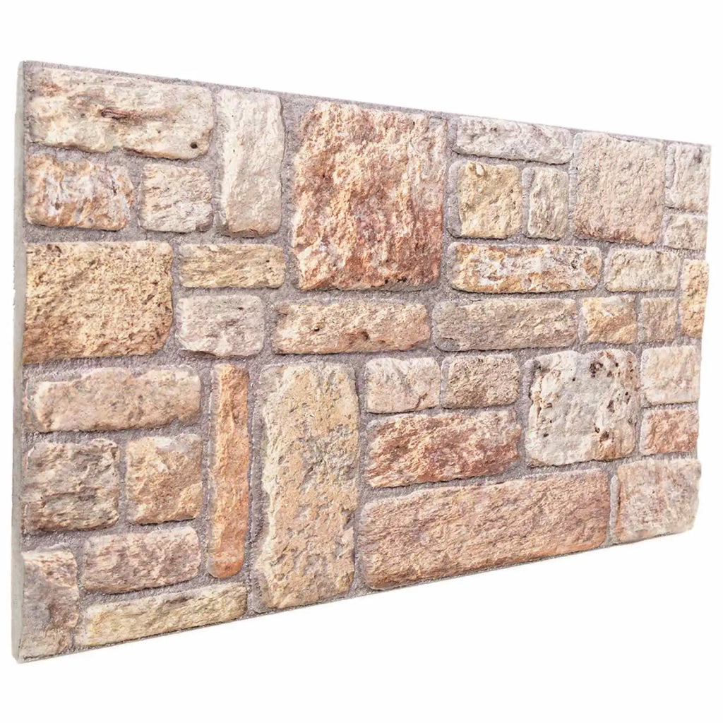 Pannelli da parete 10 pz 100 x 50 cm Marrone chiaro e bianco 42046107