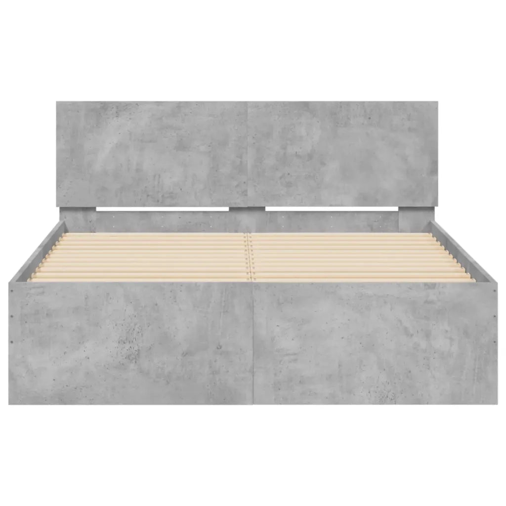 Giroletto con Testiera Grigio Cemento 120x200 cm