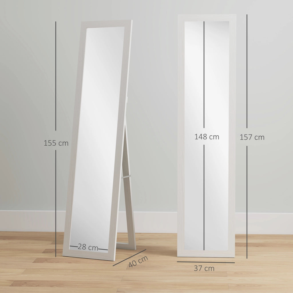 Specchio a Pieno Corpo ¨C Minimal ¨C Bianco 157x37 cm