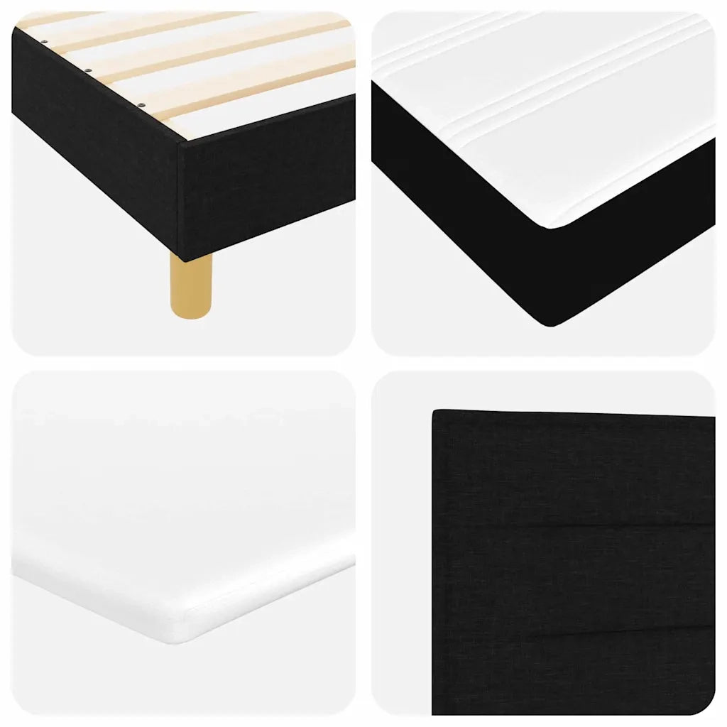 Letto a molle con cuscino Nero 100 x 200 cm Tessuto 3338820