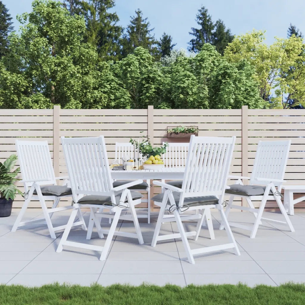 Cuscini per Sedia 6 pz | Cuscini per sedie Grigi 40x40x7 cm in Tessuto Oxford