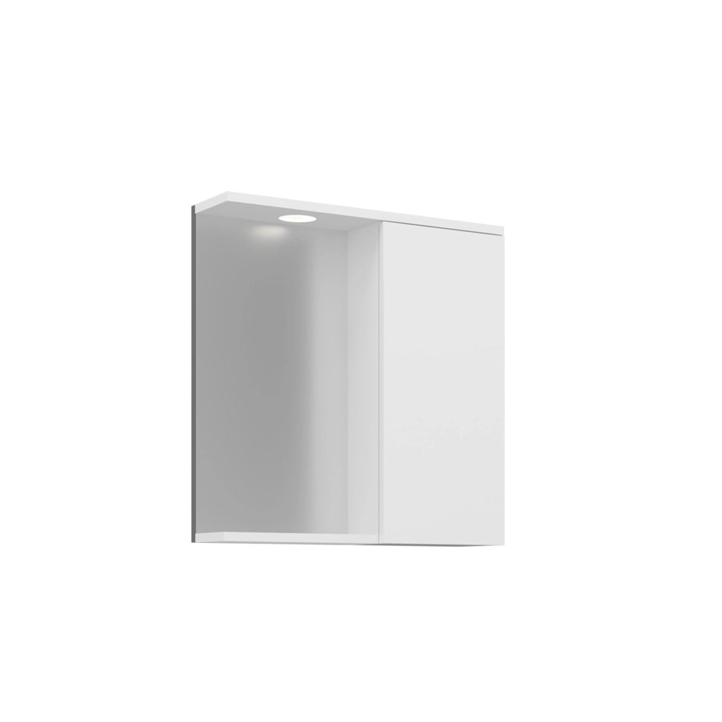 Mobile da bagno con specchio "Purus 65" - 63 x 18 x 68 cm - Bianco