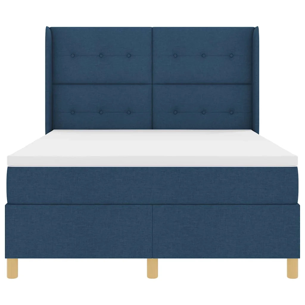 Letto a molle con strisce LED Blu 140 x 200 cm Tessuto 3343699