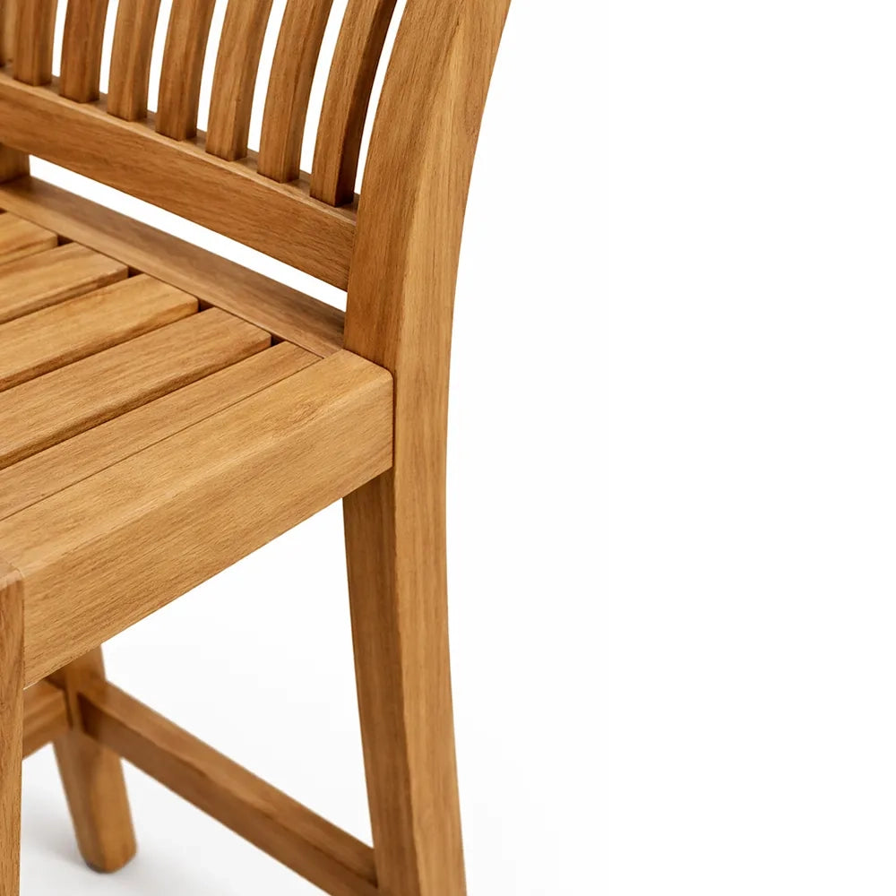 Sgabello alto da esterno in Legno Teak - Tabouret