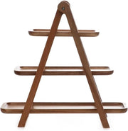 Servizio a 3 vaschetti in legno naturale